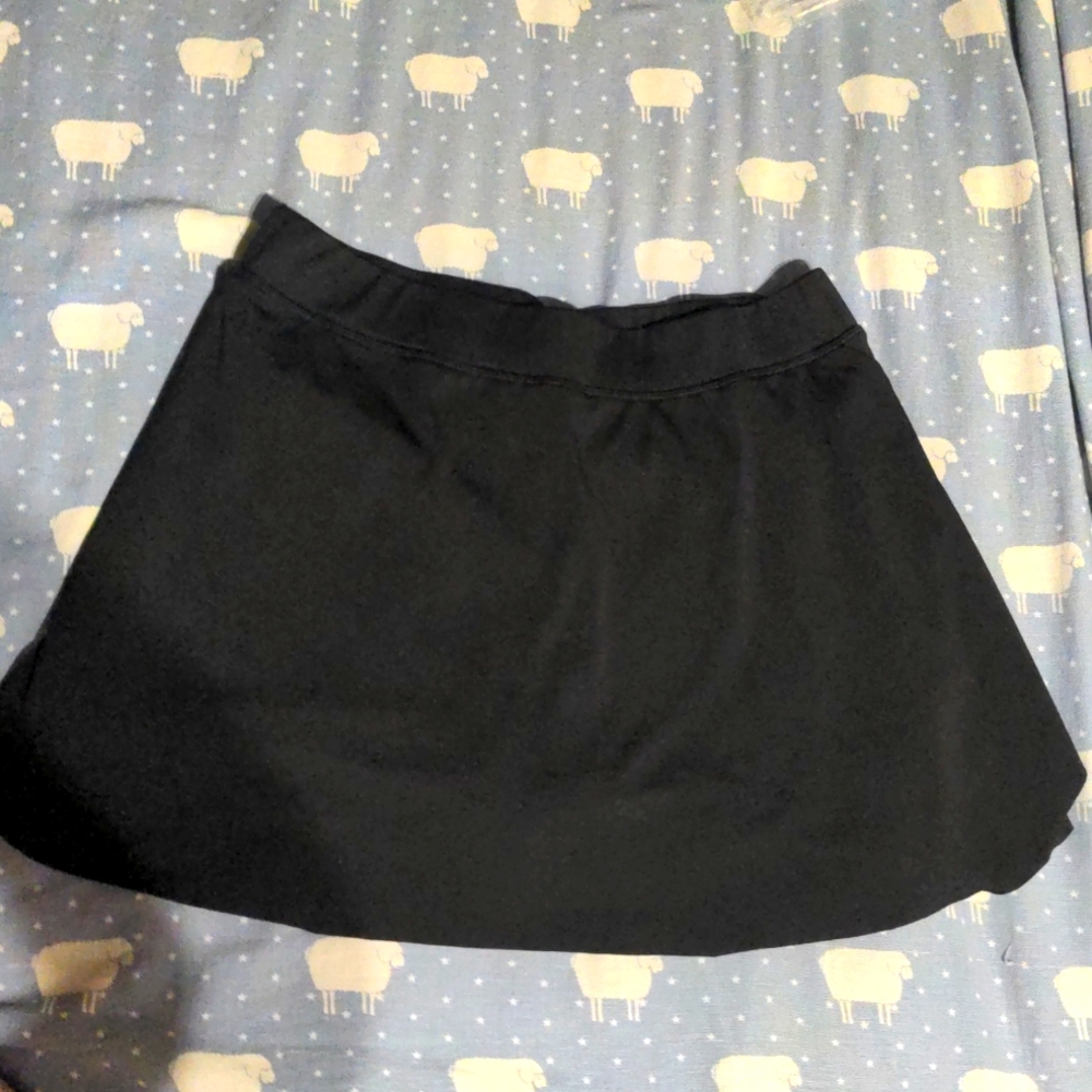 4/$20 Women's Shein Black swim Mini Athletic Gym Skirt Skort Size Large
